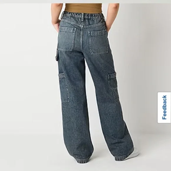 Arizona denim high rise baggy utility cargo jeans - Picture 8 of 8